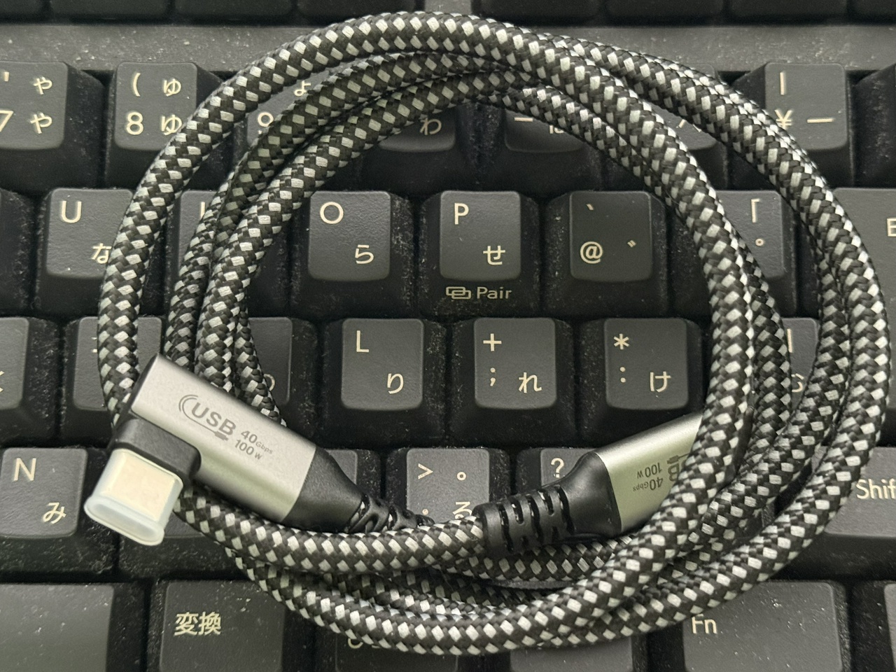 主にテレワークPCの映像出力&USB機器接続で用いていたUSB Type Cケーブル