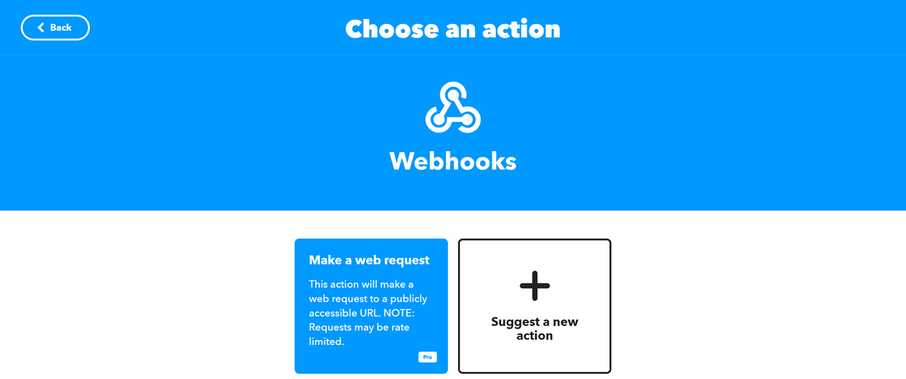 「Make a new request」を選択