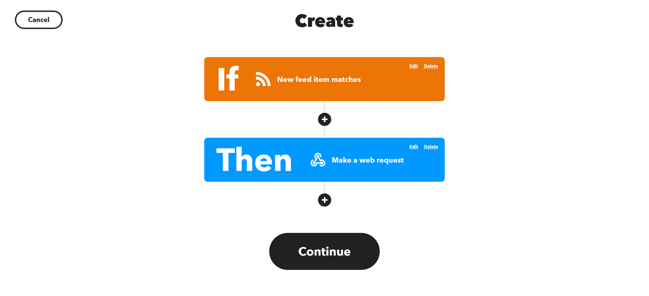 「Continue」ボタンを押下