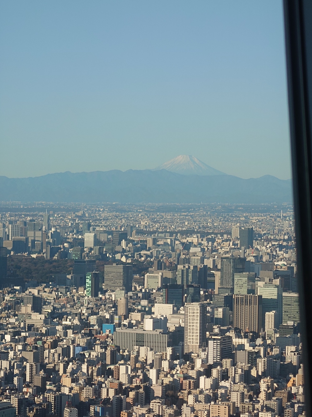 「SKYTREE CAFE」から見た景色。富士山も見える!
