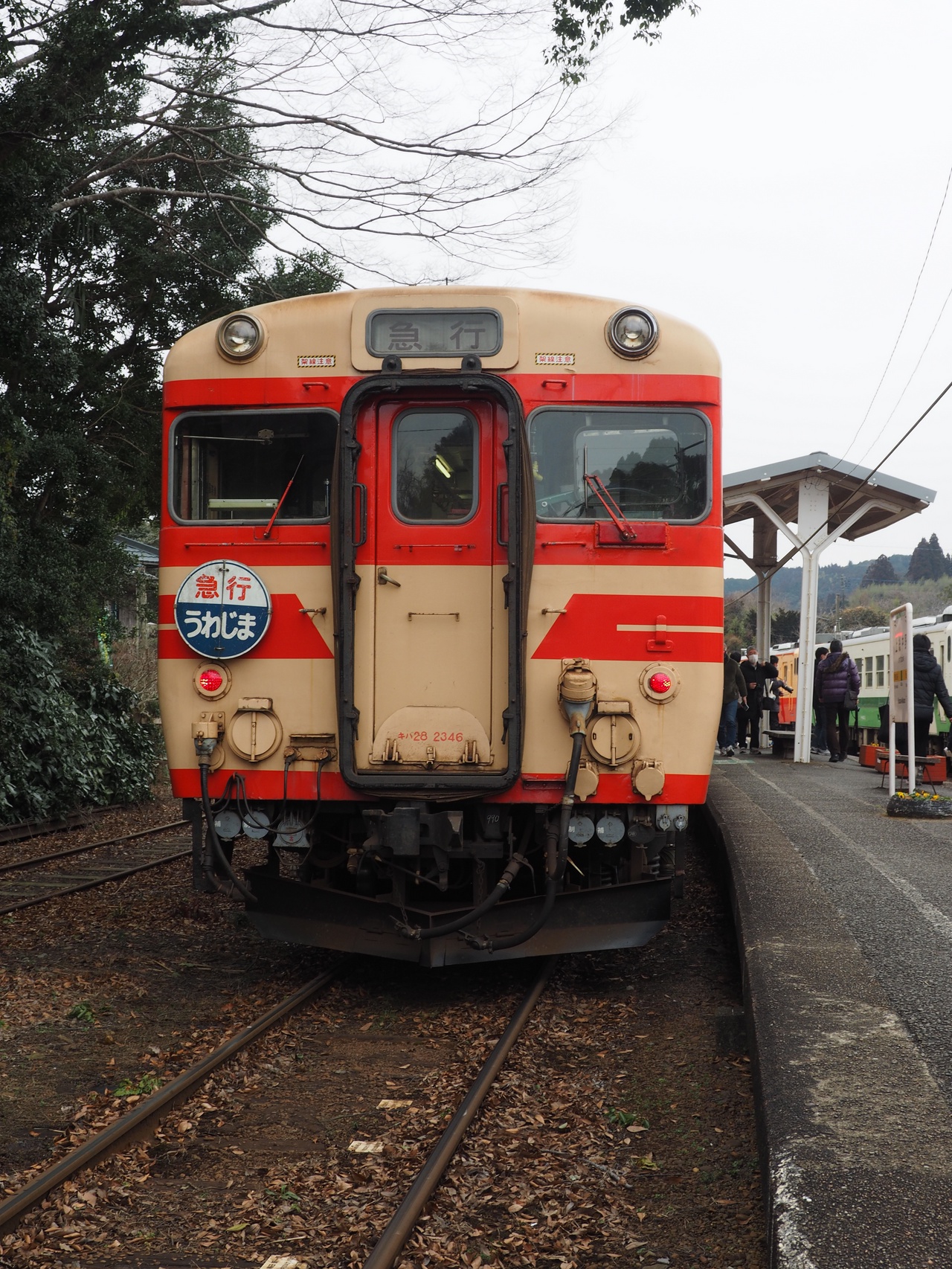 いすみ鉄道キハ28・赤ひげ塗装＋急行うわじまのヘッドマーク