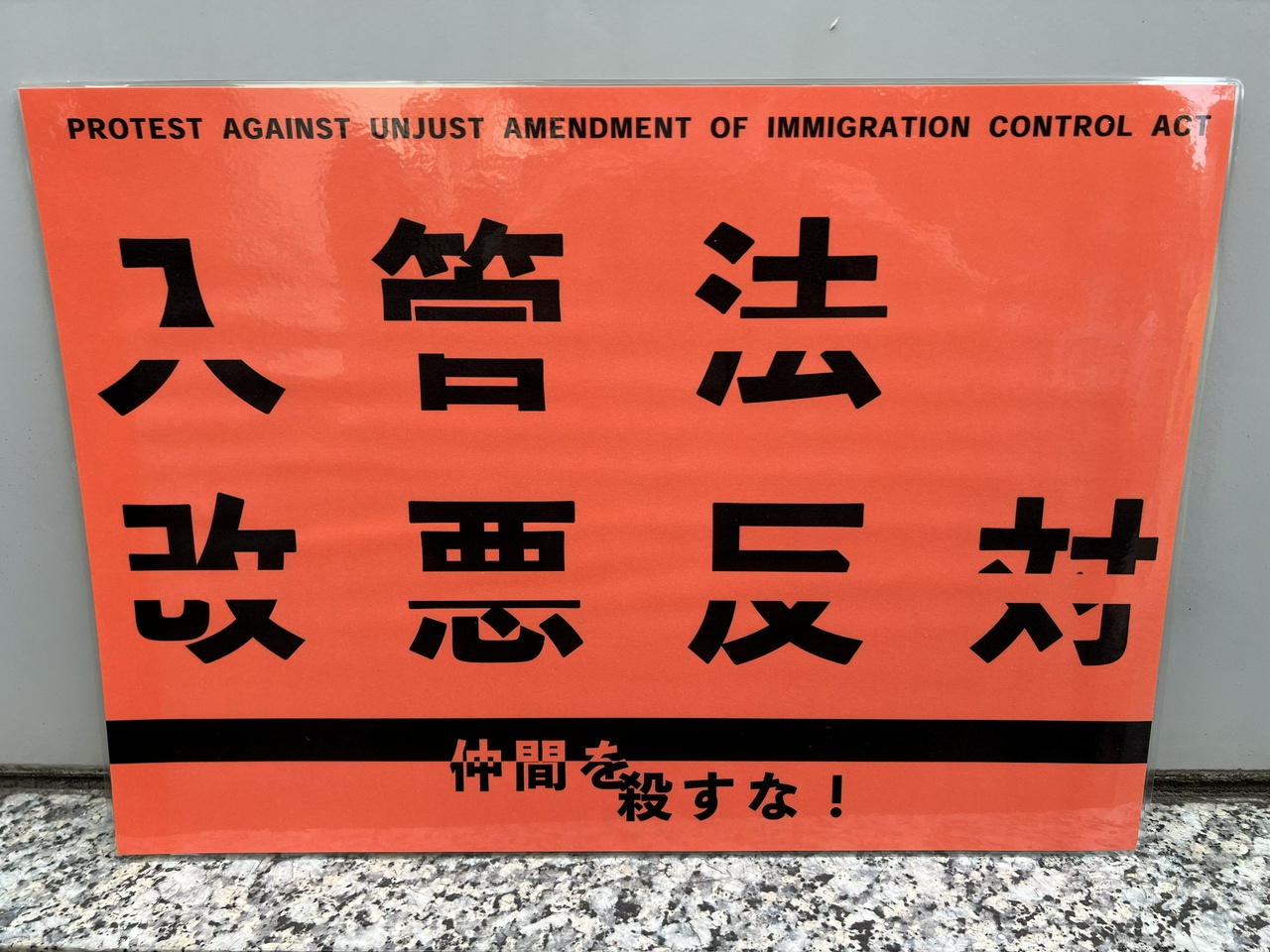 入管法改悪反対 - 仲間を殺すな!