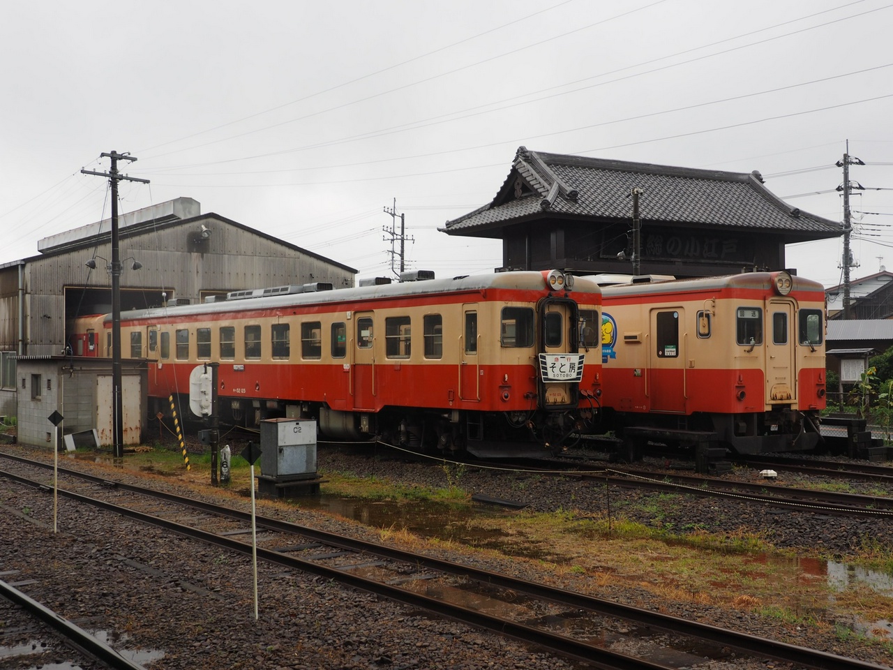 キハ52とキハ20。キハ52の後ろにはキハ28の姿も。