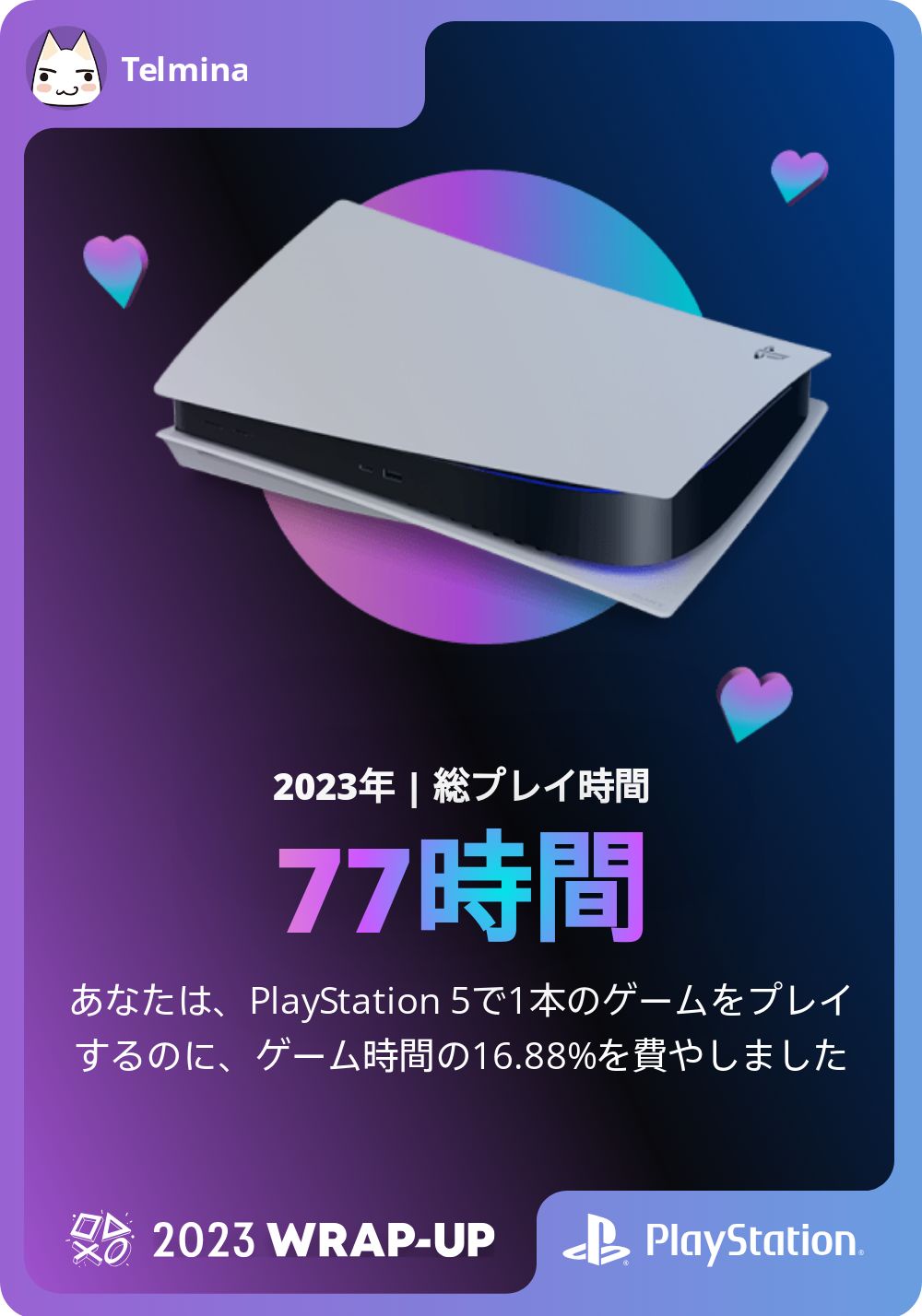 2023年 | 総プレイ時間 77時間