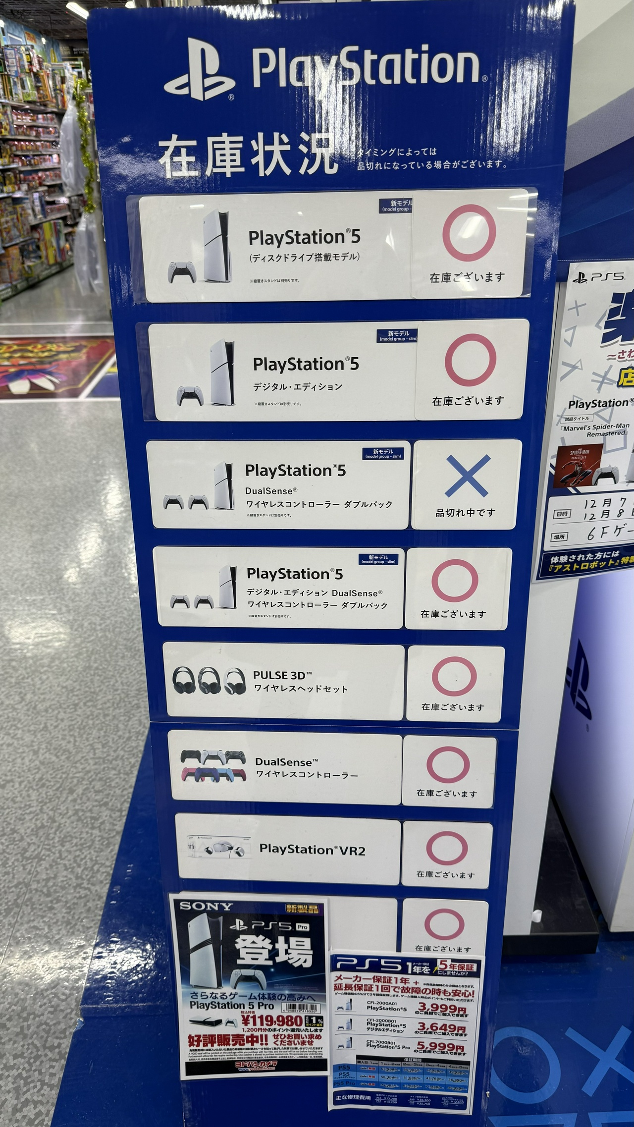 ブラックフライデー特価のPS5だが、昨夜の時点ではまだ在庫あり